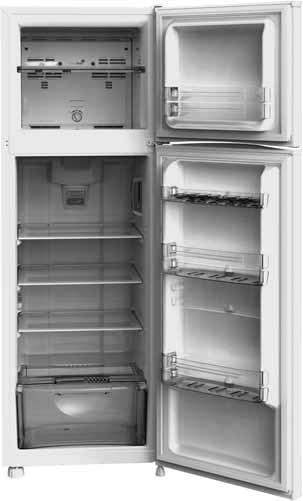 Refrigerador 5 - Iluminação do Refrigerador 6 - Prateleiras de Vidro do Refrigerador (removíveis) 7 - Tampa da Gaveta de Legumes 8 - Controle de Umidade 9 - Gaveta de