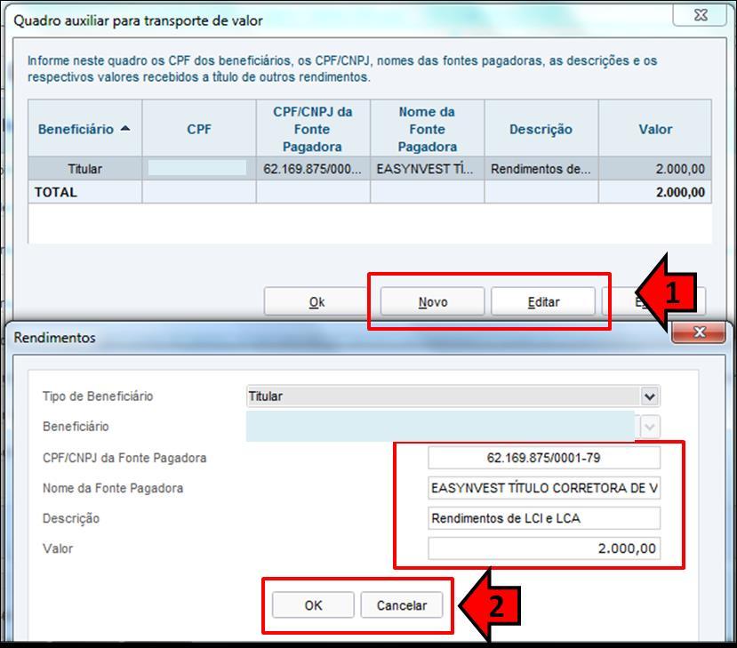 É importante destacar que comprando LCI / LCA através de uma corretora, a Instituição Financeira (fonte pagadora) é a própria corretora e não o banco no qual o valor foi investido.