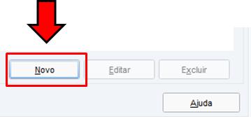 2: Selecionar a opção Novo no canto inferior direito. 3: Preencha as informações da sua conta corrente negativa.