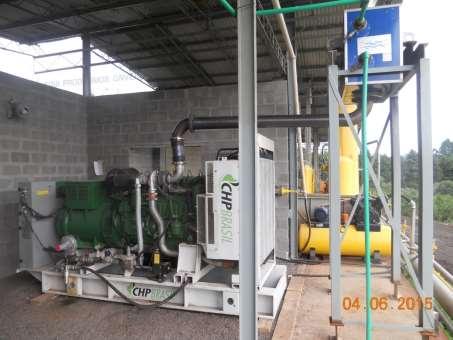 água 75ºC Grupo Gerador CHP 400 Biogás Potencia