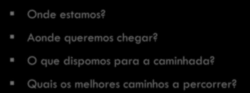 para melhorar as condições dos usuários, Os recursos disponíveis para atender os objetivos, e