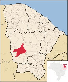 XV Encontro de Estudos Ambientais de Paises de Língua Portuguesa Angola -2013 Município de Tauá A área objeto do presente estudo está localizada na região dos Inhamuns,