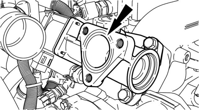 303-08-12 Sistema de Escapamento Controle de Emissões do Motor CURVA DE ENTRADA DE AR DA VÁLVULA EGR REMOÇÃO E INSTALAÇÃO Remoção 1. Abra o capuz. 2.