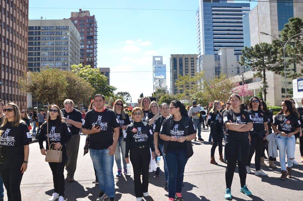Os trabalhadores do Sindaspp e Fetravispp participaram das manifestações tanto na Capital do Estado, como em todos os escritórios regionais.