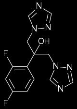 concentrações plasmáticas do fármaco apresentam-se essencialmente idênticas (RANG et al., 2001). Figura 9 - Estrutura química do fluconazol (PFIZER, 2012).