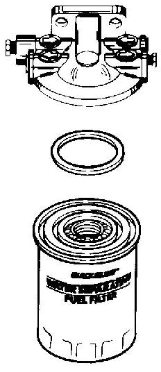 Seção 5 - Mnutenção 4. Remov e descrte o filtro de combustível de seprção de águ e o nel de vedção do suporte de montgem. 5. Lubrifique o nel de vedção do filtro com óleo. Nº de Ref.