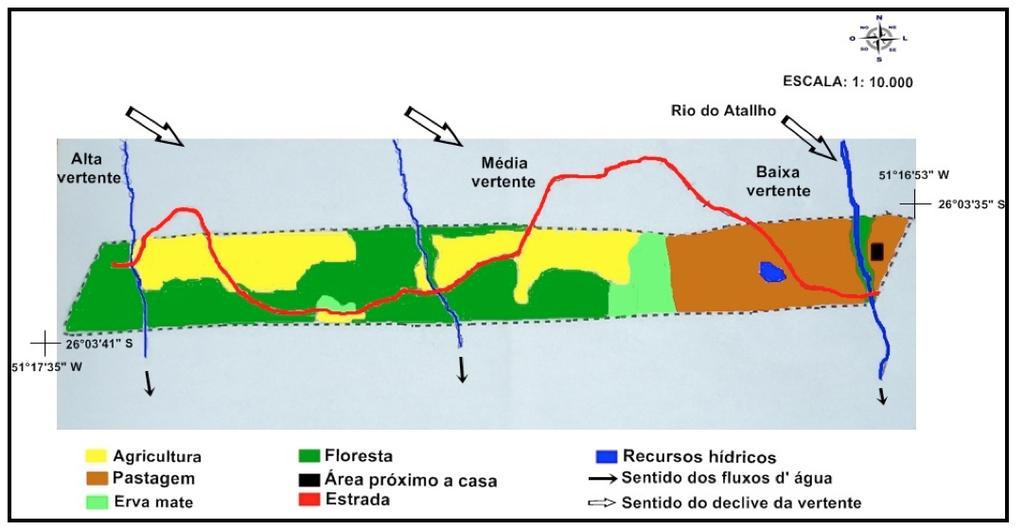 A vegetação que recobre o relevo da Bacia Hidrográfica do Rio do Atalho é caracterizada pela Floresta Ombrófila Mista.