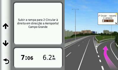 desse cruzamento é apresentada por alguns momentos, se estiver disponível. A partir do mapa, seleccione para visualizar o cruzamento, se estiver disponível.