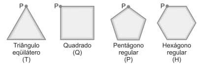 5ª Questão: As figuras indicam quatro ladrilhos na forma de polígonos regulares.