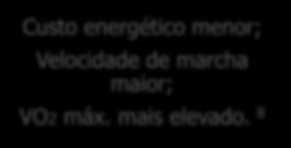 7 Nível de amputação Etiologia de amputação Nível de atividade Comprimento do coto Amputação mais proximal Etiologia traumática Nível mais alto Maior comprimento Custo energético maior; Custo