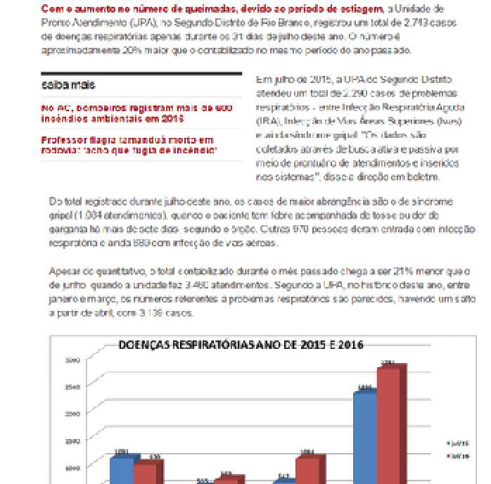 Como as queimadas no Brasil aumentaram significativamente no mês de agosto foram observados na mídia nacional diversos relatos e