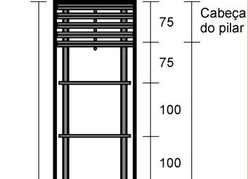 6, bem como a distribuição da armadura transversal, que é a mesma em todos os pilares.