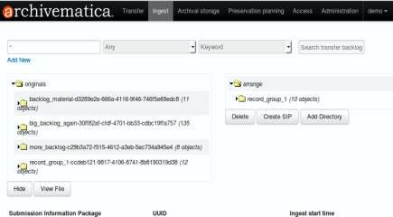 Figura 9 Criação de um novo diretório Fonte:https://www.archivematica.org/en/docs/archivematica-1.