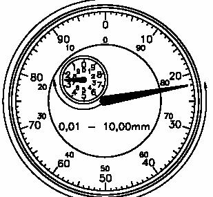 Leitura = -3,78 mm Fig. 8 Aplicações dos relógios comparadores Verificação do paralelismo.