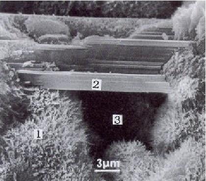 Cimento Microestrutura do concreto 1 C-H-S (silicato de cálcio hidratado) : cristais pequenos e