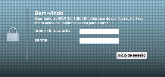 Conectar-se à Internet 1. Abra seu navegador e vá para http://192.168.1.1/cgi-bin/login.html. 2.