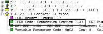 77 T.127 lite Connection Request Connection Confirm NetMeeting ou T.127 lite Figura 4.19: Connection Confirm enviado pelo NetMeeting ou T.127 lite O protótipo T.