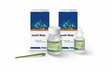 VOCO Ionofil Molar Ionofil Plus Ionómero de vidro para restaurações Ionómero de vidro para restaurações Class I,II,V restorations 250% radiopacity no conditioning 3 shades Class I,III,V restorations