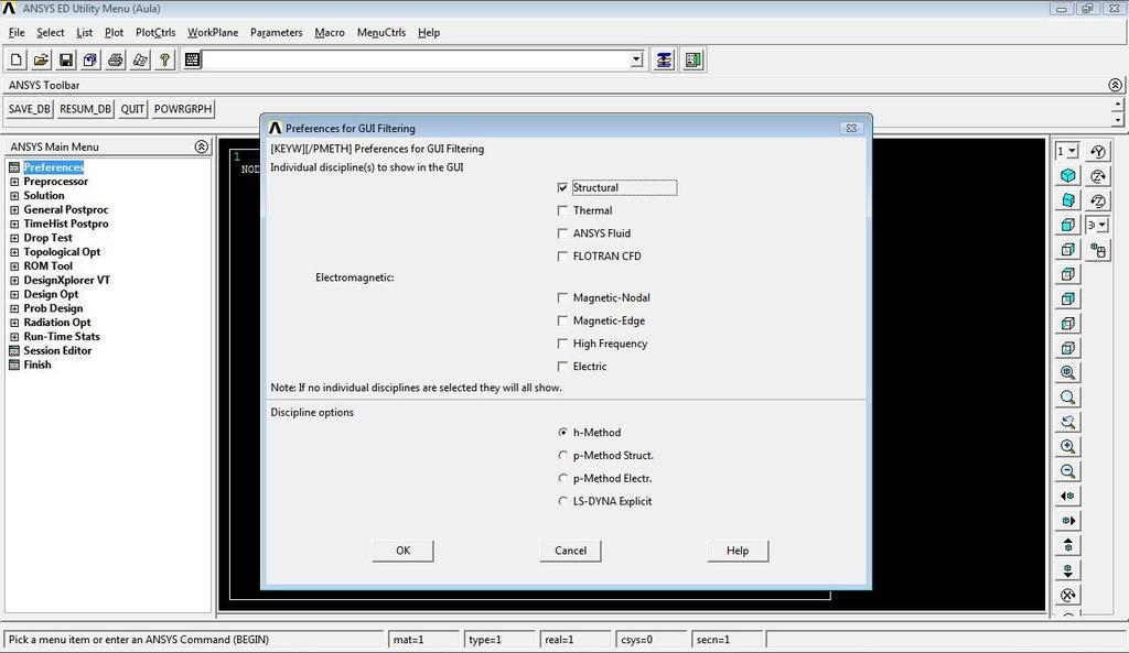 COMANDOS ANSYS 9.0ED A 1.