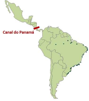 Potencial de Feeder Oportunidade de expansão dos volumes com carga feeder Maiores Navios e Expansão do Canal do Panamá Com a frota internacional de porta-contêineres cada vez maior em dimensão e