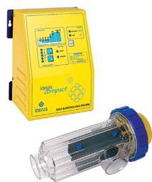 acessórios - cloradores salinos CLORADORES SALINOS - IDEGIS NOVO! CLORADORES SALINOS - IDEGIS COMPACT D Sistema de electrólise salina. Salinidade: 4-6 g/l (4.000-6.000 ppm).