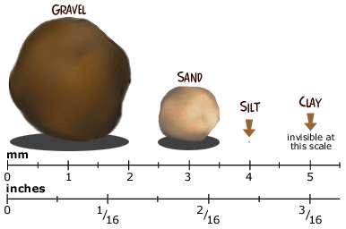 Granulometria Seixo Areia Silte Argila Os sedimentos são classificados com base no tamanho das partículas.