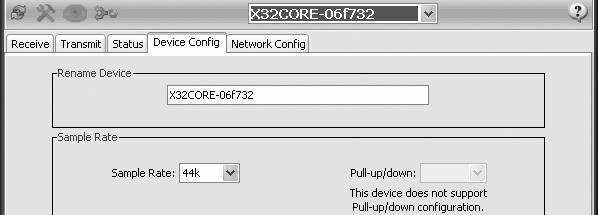 62 EXPANSION CARD X-DANTE Dispositivos Dante Restantes Device View Como configuração padrão o cartão X-DANTE pode aparecer como BKLYN-II-06f732 no aplicativo controller.
