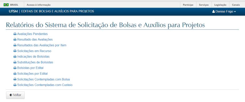 20 3) Relatórios de projetos O servidor pode também acompanhar o panorama geral dos projetos por meio dos relatórios primeiramente