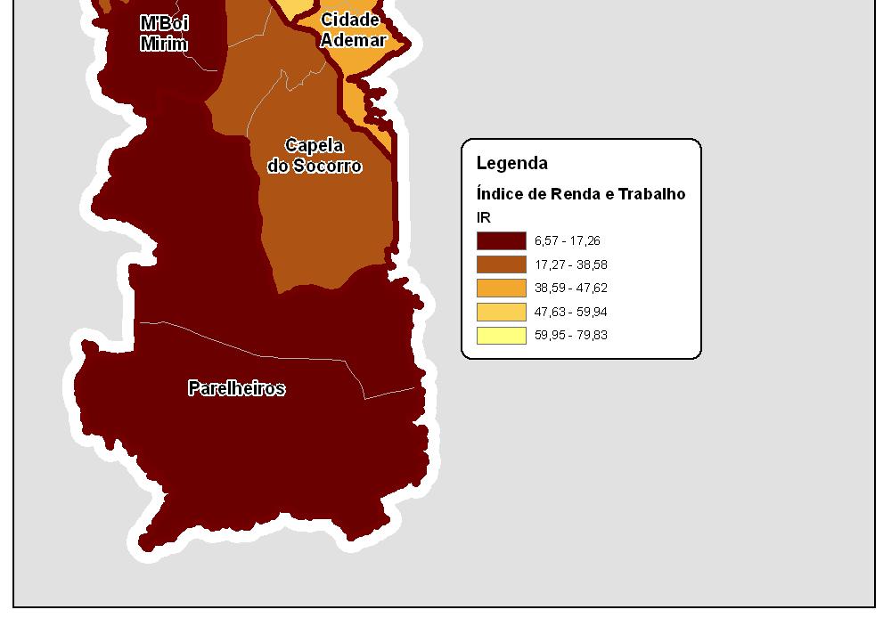 Melhores: Pinheiros, Vila Mariana, Lapa, Butantã, Aricanduva Piores: Parelheiros, M Boi