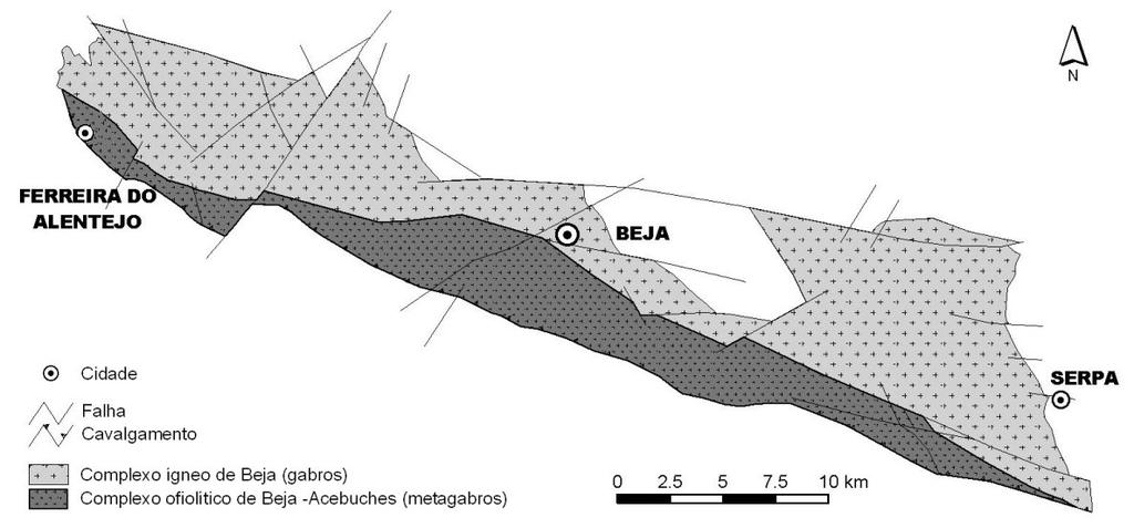 Figura 1 Enquadramento geográfico dos Sistema Aquífero dos Gabros de Beja.