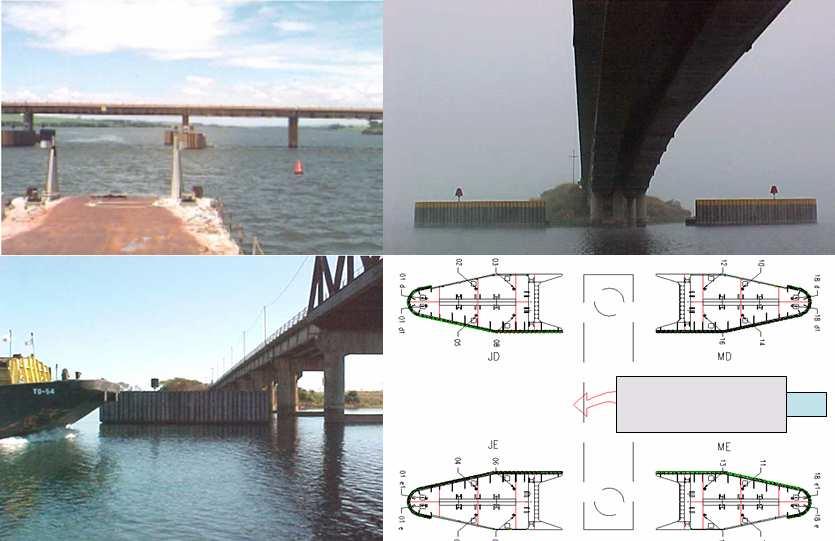 127 Figura A.8 - Protetores de pilares de ponte no canal de navegação Figura A.
