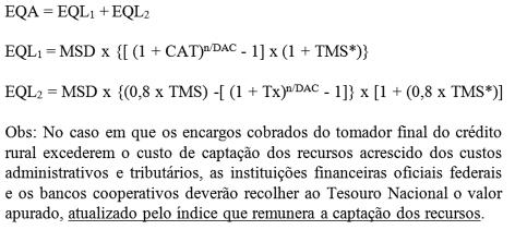 48 ISSN 1677-7042 1 Nº 235, quarta-feira, 9 de dezembro de 2015 Linha de Financiamento Limite Equalizável (R$) Custos Administrativos e Tributários Agente Operador (a.