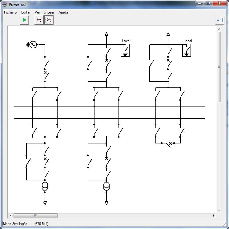 Figura 15 - Circuito de uma subestação tipo criada de forma automática. 2.