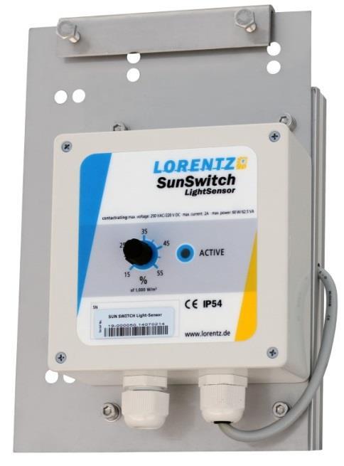 V141118 SunSwitch Automatic Solar Level Switching Device The SunSwitch can be used for any application where you need to switch depending on the solar intensity.