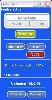 10. GeF-Cliente: A aplicação de chamada de utentes é uma aplicação simples e de fácil