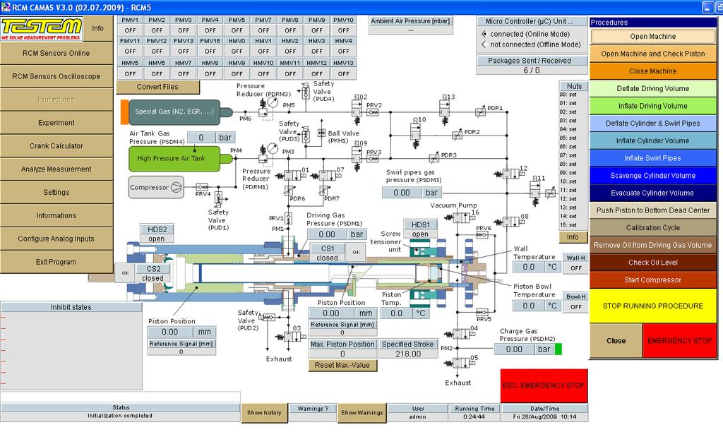 A força que o óleo imprime ao último, é determinada pelo operador através do software. Quanto ao software.