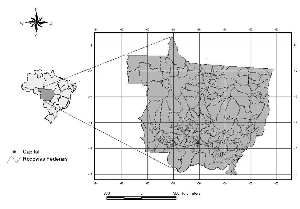Figura 1. Localização do Estado de Mato Grosso. 3.