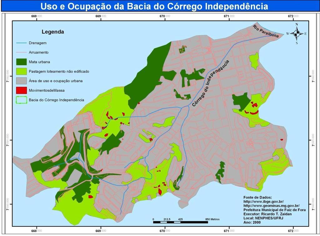 FIGURA 3: Mapa representativo das classes de uso e ocupação da terra na área da