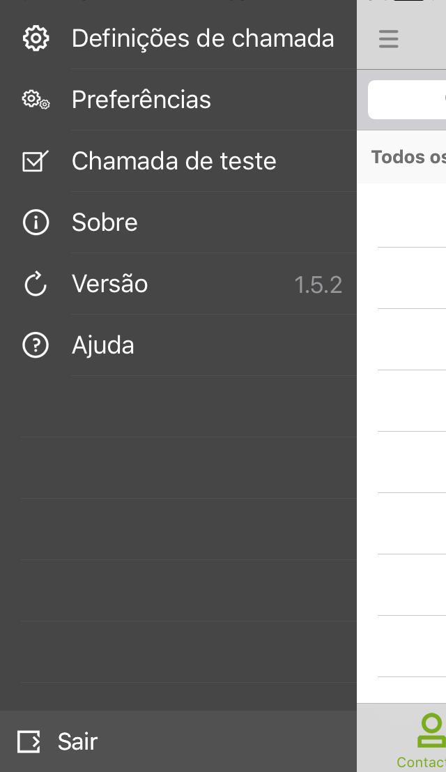 2.3 Chamadas de teste No 1º login deverá fazer uma chamada de teste para garantir que o seu