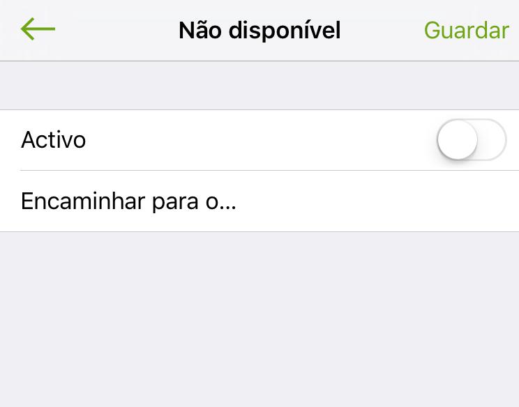 Reencaminhamentos de chamadas A app permite-lhe configurar de forma simples e rápida os seguintes reencaminhamentos: 7.1.