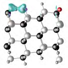 19a, linhas tracejadas indicam a proximidade entre radicais, átomo de H de um radical com o átomo de O de outro radical.