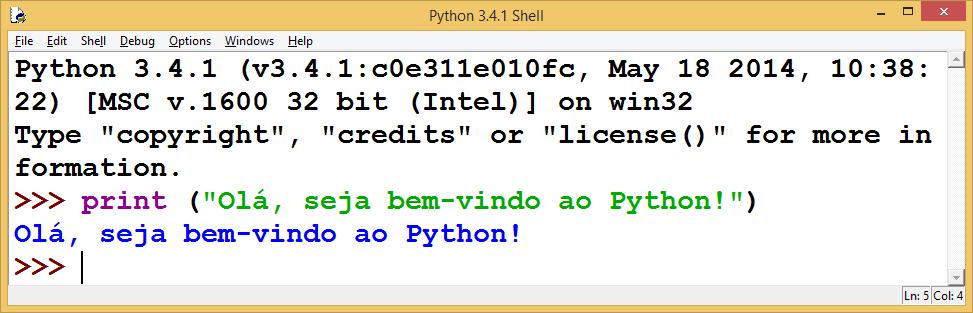 Após digitar o comando, ao apertar o botão ENTER, o comando vai ser processado pelo interpretador e, caso ele tenha algum resultado, esse resultado será exibido para você logo abaixo (Figura 3).