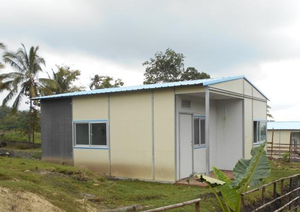 aplicação dos ferros de reforço estrutural 2 Habitação construída em Malere, Aileu 3 Habitação construída em Nugufu, Ainaro 4- Habitação