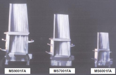 27 mostra três exemplos recentes de solidificação direcional para pás do primeiro estágio. Os materiais foram atacados para revelar a forma alongada dos grãos (Schilke, 2004). Figura 2.