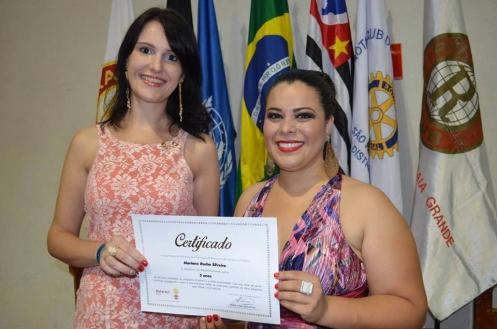 Parabéns, Mariane Rocha Silveira, do Rotaract Club Soledade e Alissa Polo Triaca, do Rotaract Club Flores da Cunha.