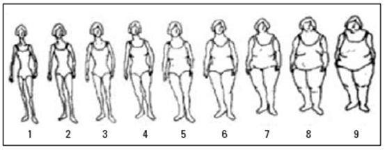 Para a avaliação da percepção da imagem corporal foi utilizado o instrumento de Teste para Avaliação da imagem corporal ou SMT (Silhouette Matching Task), que classifica os avaliados progressivamente