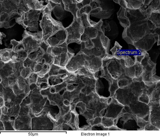 75 Figura 68: Micrografias da amostra solubilizada a 1100 C, com destaque as regiões analisadas pelo EDS.