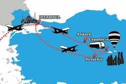 DIA 5: CAPADÓCIA - ISTAMBUL Saída do hotel em direção a Kayseri e traslado para o aeroporto para embarque no vôo de retorno a Istambul. Chegada e traslado para o hotel selecionado.
