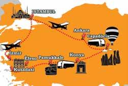 (Alguns pontos turísticos fecham durante um dia da semana - consulte seu agente). DIA 3: ISTAMBUL - ANKARA - CAPADÓCIA Traslado pela manhã para o aeroporto para embarque no vôo com destino a Ankara.
