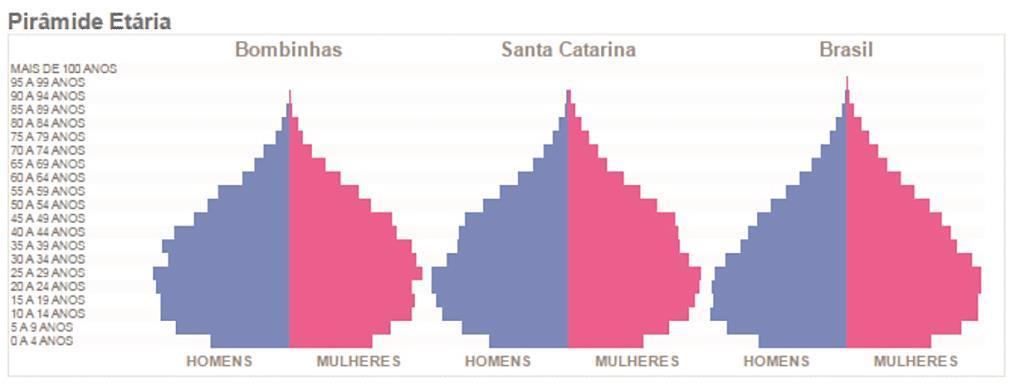 Figura 5: Pirâmide Etária comparativa - Bombinhas/SC Brasil Figura 6: Dinâmica domiciliar Dinâmica Domiciliar 33% Permanentemente Ocupados 1.4 Economia Fonte: IBGE - Censo Demográfico 2010.